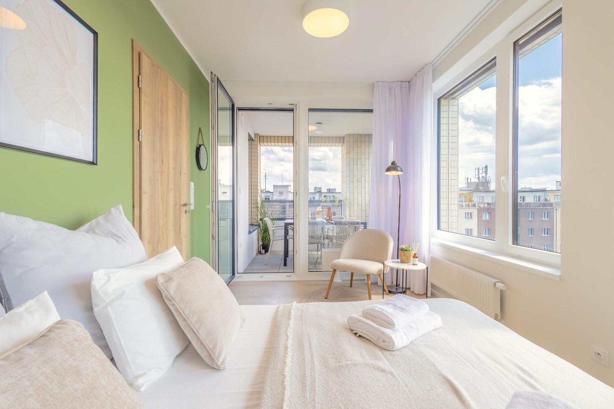 Bright 2Br - 8Th Floor, Balcony, Free Parking - By Gravity Prague Apartment Ngoại thất bức ảnh